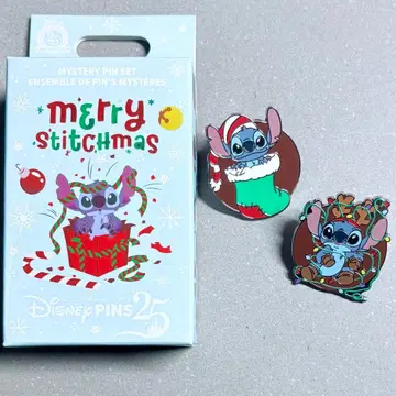 디즈니 스티치 시크릿 핀 배지 크리스마스