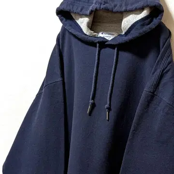 챔피온 Champion 두꺼운 자수 후드 맨투맨 네이비 2XL 구제 의류