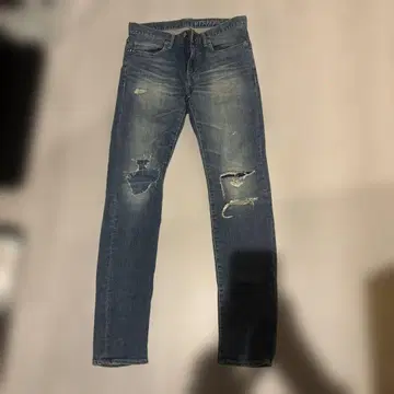 HYSTERIC GLAMOUR 데미지 스키니 데님