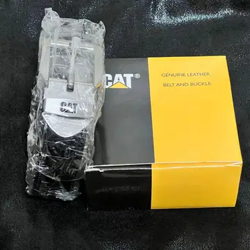CAT 캐터필러 천연 가죽 벨트