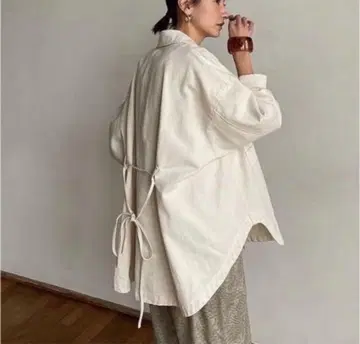 CLANE 백 스퀴즈 데님 자켓