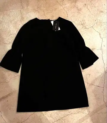 블랙 오부 소매 상의 L 사이즈