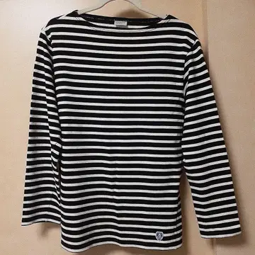 ORCIVAL 7부 소매 티셔츠 블랙 화이트 스트라이프