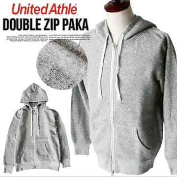 [ UnitedAthle ] 더블 지퍼 후드티 그레이
