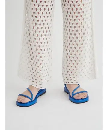 emmi SUSTAINABLE 블루 플랫 샌들