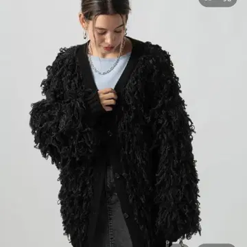 미착용 루프얀 볼륨 가디건 베이플로우