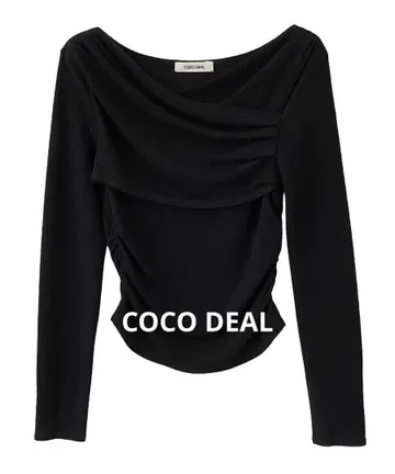 코코딜 오프숄더 턱 티셔츠 상의