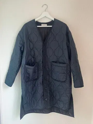 YARRA doux bleu 퀼팅 코트 자켓 네이비