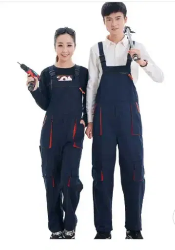 미사용 남녀 공용 작업옷 블랙 점프수트 살로펫 DIY 캠핑 밭 등 -