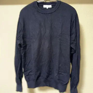 유나이티드 애로우즈 하이 게이지 코튼 캐시미어 천축 니트 M 블랙