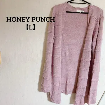 새상품급 HONEY PUNCH 옅은 핑크 가디건 L 사이즈