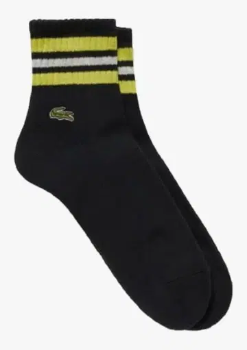 라코스테 일본제 라인드 아메리브 숏 삭스 22-24cm 블랙 2켤레