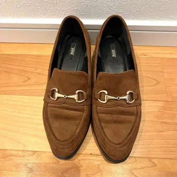 브라운 스웨이드 로퍼 23.0cm R&E