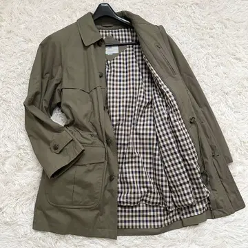 아쿠아 스큐텀 다운 베스트 라이너 포함 밀리터리 코트 카키 L