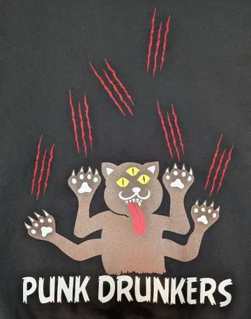 PUNK DRUNKERS 펑크 드렁커스 CAT'S BIG 후드티 L