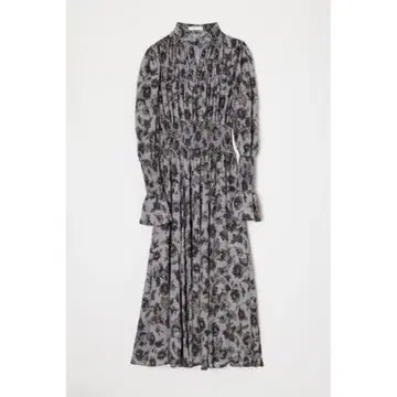 rienda 리엔다 그레이즈 플라워 개더 플레어 OP