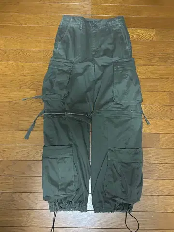 [ GRANCY ] 지퍼 디자인 카고 팬츠/s / 카키