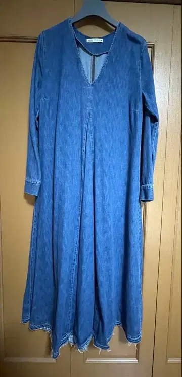 ZARA 데님 롱 원피스