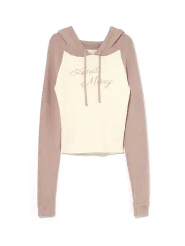andmary Letter mary logo tops pink beige