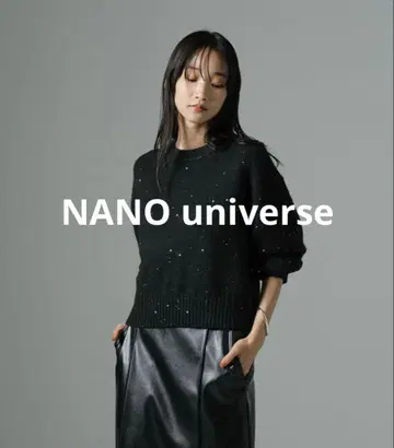 NANO universe 나노 유니버스 스팽글 라메 니트 풀오버