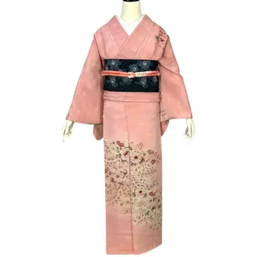 호몬기 츠케사게 기모노 순수 실크 츠지가하나