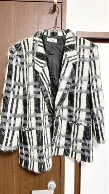 JANE MORE 테일러드 자켓 체크 무늬