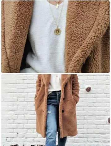 갭 GAP gap 여성용 보아 코트 아우터 코트 카멜 S