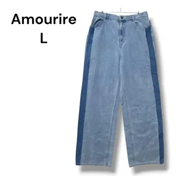 아므릴 데님 레귤러 L 와이드 W69~77 라이트 블루