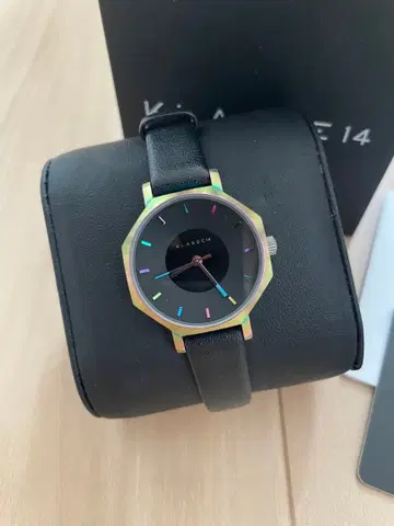 KLASSE14 볼라레 레인보우 블랙 가죽 28mm 여성용