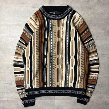 90s Alan Stuart 3D 니트 올 패턴 빈티지 니트