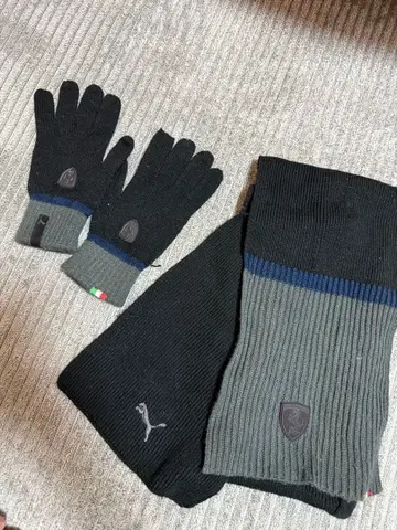 Puma 페라리 Ferrari 장갑과 머플러 세트