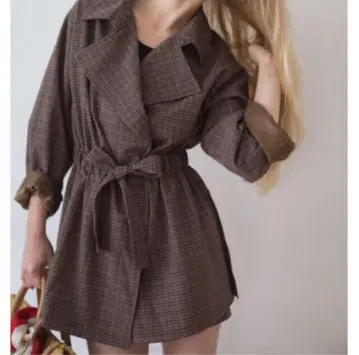 체크 트렌치코트