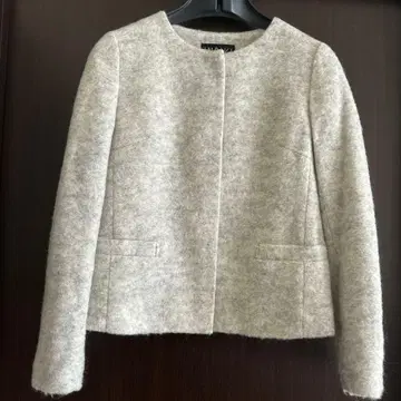 INDIVI 노카라 자켓 라이트 그레이