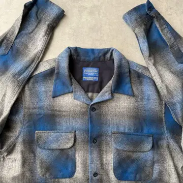 PENDLETON 펜들턴 보드 셔츠 옴브레 L 사이즈 블루