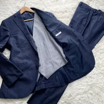 미사용급 수트 컴퍼니 3피스 리버서블 베스트 하운드투스 네이비 S