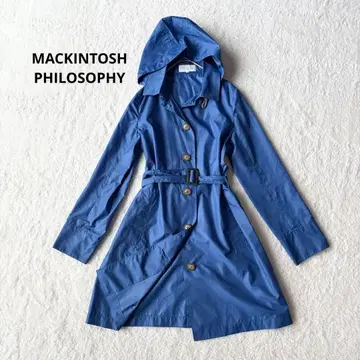 매킨토시 철학 레인코트 경량 얇은 소재 38 블루 미사용급