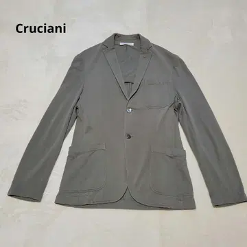 현행 크루치아니 솔리드 니트 테일러드 자켓 밀라노 리브