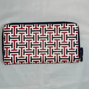 TOMMY HILFIGER 타미힐피거 장지갑 라운드 지퍼 올 패턴