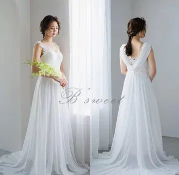 웨딩 드레스 촬영 전 웨딩 드레스 촬영 후 결혼식 A라인 화이트 드레스