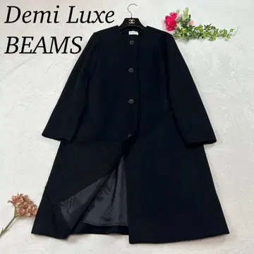 J379 M 38 데미룩스 빔즈 울 노카라 코트 여성용