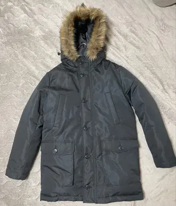 Gap 후드 부착 다운 자켓 S 블랙