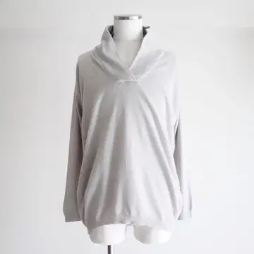 [이탈리아제] HAND 캐시미어 혼방 하이 게이지 풀오버 니트 그레이지