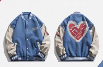 NewJeans 하니 착용 Aelfric Eden 바시티 자켓 블루