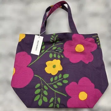 택 포함 미사용 marimekko 꽃무늬 토트백 파스토랄(대)
