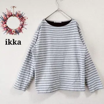 이카 보더 티셔츠 캐주얼 풀오버 M