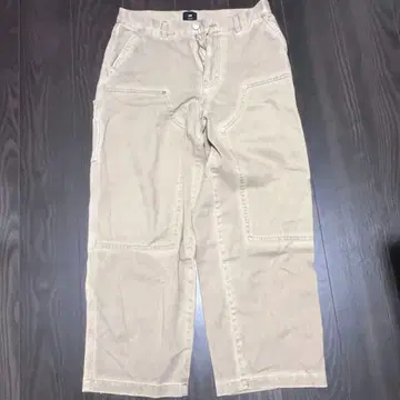 H &M BAGGY FIT 베이지 워크 팬츠 코튼 혼방