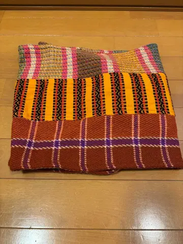 Anina 패치워크 스톨 오렌지 계열