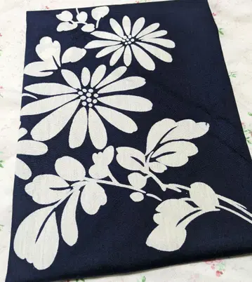 네이비 바탕 꽃무늬 보자기 꽃 쇼와 레트로 앤티크 보자기 대형
