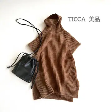 TICCA 티 터틀넥 베스트 카멜 베스트 하이넥