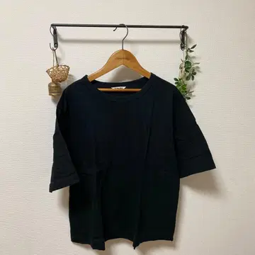 tumugu; 블랙 반팔 T셔츠 TC20106